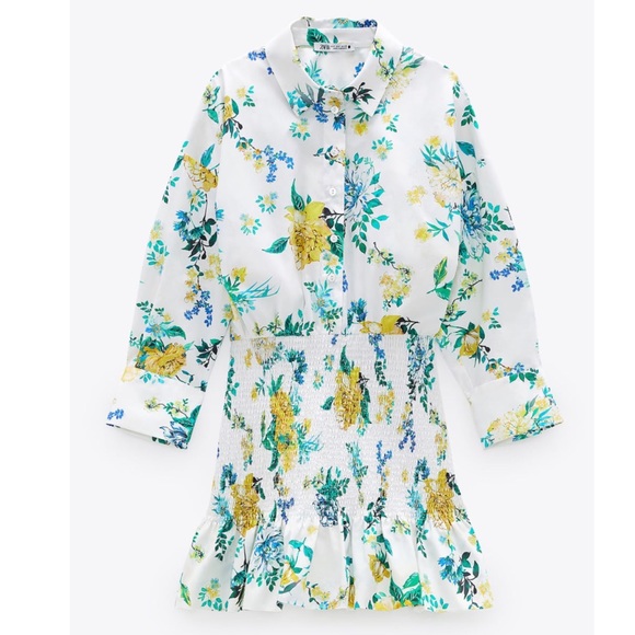 ZARA FLORAL PRINT DRESS - Picture 14 of 16